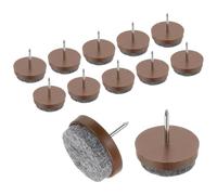 PATIKIL 0.94" Feltrini per Mobili Avvitare, 40 Pz Protezioni per Pavimenti con Chiodi Sulle Gambe Delle Sedie, Scorrevoli Rotondi, Avvitabili per Sedie, Tavoli e Mobili, Marrone