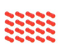 PATIKIL 1.2" Doppie Perline Sonagli per Pesca, 20pz Ripiano Sonagli per Pesca Siluro Plastica, Incorporate Perline Sonagli Pesca Siluro Perline Plastica per Pesca Esche Pesca, Rosso