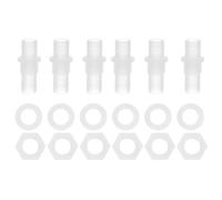 PATIKIL 1/2" ID Raccordo a Compressione per Tubo, 2pz Connettore Tubo Acquario con Adattatori in Plastica e Dadi M16 con Guarnizioni in Silicone per Acquario Acqua Carburante Aria