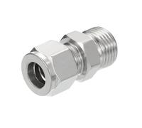 PATIKIL 1/2G x 12mm Raccordo a Compressione in Tubo d'Acciaio Inossidabile 304, Doppie Ferrule Raccordo a Compressione Adattatore Dritto Collegamento