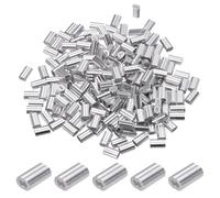 PATIKIL 1,2mm Manicotti Fune Compressione in Alluminio Tono Argento 200 Pz