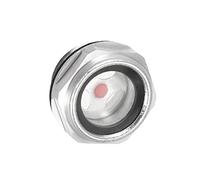 PATIKIL 1/2PT Maschio Filettato Olio Liquido Livello Indicatore Mirino Vetro, Alluminio Lega con O-Ring per Aria Raccordi Compressore