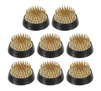 PATIKIL 1,3" Rane Fiori Ikebana Kenzan 8pz Fiori Composizione Strumento Ottone Floreale Rana Spilli Contenitore per Vaso Fiore Composizione Tonalità Oro