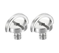 PATIKIL 1/4-20 Filettatura 12mm Lunghezza D-oring Acciaio Inossidabile Fotocamera Fissaggio Viti 2pz D Albero Rapido Rilascio Piastra Vite per Fotocamera Treppiede/Monopiede Argento