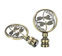 PATIKIL 1/4-27 Calotta Terminale Paralume per Lampada Arpa Paralume Superiore 2 Pz Cappuccio Dado Solido Metallo Vite Cappuccio Manopola Lampada Ombra Decorazione Tavolo Lampada Bronzo