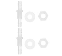 PATIKIL 1/4" ID Raccordo a Compressione per Tubo, 2pz Connettore Tubo Acquario con Adattatori in Plastica e Dadi M10 con Guarnizioni in Silicone per Acquario Acqua Carburante Aria