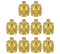 PATIKIL 1/4" SAE Servizio Accesso Valvola Cappucci, 10pz Refrigerazione Servizio Valvola Cappuccio Valvola Core Remover con Gomma Guarnizione per HVAC AC System