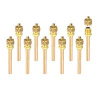 PATIKIL 1/4" SAE x 1/4" OD x 2" Attacco x 2.7" L Servizio Access Valvola, 10pz Riempimento Access Valvole + Core & Cap Remover per Aria Condizionatore Refrigerazione