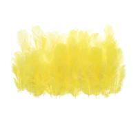 PATIKIL 1,5-3 Pollici Piuma di Gallo Hackle Sella, 300pz Piume Naturali Sfuse Piume Artigianali Soffici per Creare Sogni Orecchini Pendenti, Giallo