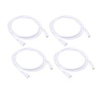 PATIKIL 1.5M / 4.9Ft T5 T8 LED Lampada Connessione Filo 4pz LED Doppio Estremità 3 Pin Cavo Connettore Collegamento Prolunga Alimentazione Corde per LED Integrato Tubo Bianco