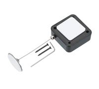 PATIKIL 1,5m Cavo Sicurezza Retrattile Telecomando, Blocco Cavo Lucchetto con Adesivo Biadesivo e Vite per Telecomando TV Controller Gioco, Nero (Tappo Ferro Rotondo)