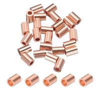 PATIKIL 1,5mm Manicotti Arresto per Fune Metallico Tono Oro 25 Pezzi