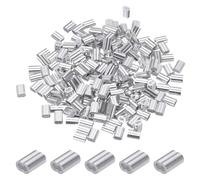 PATIKIL 1,5mm Manicotti Fune Compressione in Alluminio Tono Argento 200 Pz