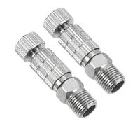 PATIKIL 1/8 Adattatori Connettore Aerografo, 2pz Cappucci Ugelli Aerografo 0.2mm Rame Ricambi Supporto Cappucci Ugelli Aerografo Accessori Progetti Artistici e Artigianali, Argento