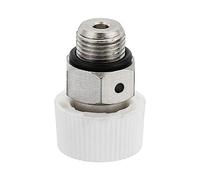 PATIKIL 1/8" BSP Maschio Filettatura Manuale Radiatore Aria Sfiato Valvola, Nichel Placcato Ottone Spina Valvola No Serve Chiave per Radiatore Riscaldatore, Argento Bianco