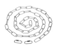 PATIKIL 1,82m Catena Sospensione per Lampadario Illuminazione, Catena Anello Metallo Connettori Bloccaggio Vite Collegamento Rapido per Lampadari Sospensione Piante Sospese, Tono Argento