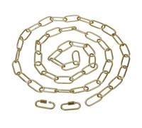 PATIKIL 1,82m Catena Sospensione per Lampadario Illuminazione, Catena Anello Metallo Connettori di Bloccaggio Vite Collegamento Rapido per Lampadari Sospensione Piante Sospese, Ottone