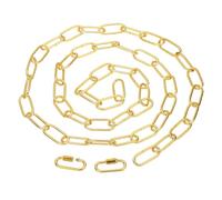 PATIKIL 1,82m Catena Sospensione per Lampadario Illuminazione, Catena Anello Metallo Connettori di Bloccaggio Vite Collegamento Rapido per Lampadari Sospensione Piante Sospese, Tono Oro