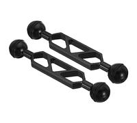 PATIKIL 1" Doppio Sfera Estensione Braccio, 2pz Alluminio Lega Sfera Testa Braccio Sott'acqua Illuminazione sistemi Connettore per Strobe Video Luce, Nero