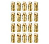 PATIKIL 10.5mm Refrigerante Ricarica Tubo Ditale Valvola, 20pz Tubo Collettore Manometro Kit riparazione Kit per HVAC Aria Condizionatore Frigorifero, Ottone Tono