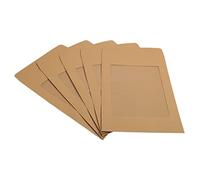 PATIKIL 10 buste trasparenti per finestra, formato A4, su un lato, per la posta elettronica, per cataloghi di foto, colore marrone
