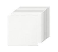 PATIKIL 10 Fogli Cartone Glitterato Bianco 10 x 10 pollici, Carta Quadrato Premium Cartoncino Colorato 250gsm per Scrapbook Fai da Te Arte Matrimonio Festa