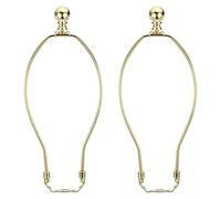 PATIKIL 10" Lampada Arpa Kit con Terminale, 2 Set Rimovibile Lampada Ombra Staffa Supporto, Fai da Te Illuminazione Accessori per Tavolo Lampade Terra Lampade, Oro Tono