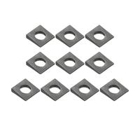 PATIKIL 10 Pezzi M10x22 mm Rondelle Quadrate Smussate Piastra Nero | Di Supporto Cuscinetto Spaziatore, Per Bulloni Da 10 mm Cuneo, Rondelle Quadrate Smussate