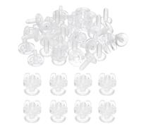 PATIKIL 10 Set Viti Chicago da 15mm, Post di Vite Chicago in Plastica per Stand Espositivi in Acrilico, Album Fotografici Scrapbook, Trasparente