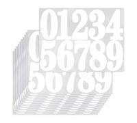 PATIKIL 100 Pcs 10 Fogli Numeri Cassetta Postale, 4 Pollici Adesivi Autoadesivi Bianchi Impermeabili in Vinile per Esterni Numeri Indirizzo Casa