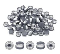 PATIKIL 100 Pcs 13 mm Caps Seals Vial Seals Baccello In Plastica E Grigio
