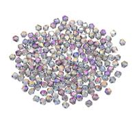 PATIKIL 100 pcs Perline Vetro Bicono Sfaccettato 8 mm, Trasparente Viola, Perline per Braccialetti, Cristalli per Bigiotteria, gioielli fai da te, Collane, Orecchini