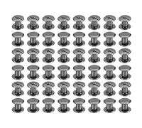 PATIKIL 100 Set di Viti Chicago, Viti a Pressione Phillips M5x4mm, Bulloni a Pressione Raccordi Pelle, Rivetti Acciaio Cinture Pelle, Album di Ritagli Fotografici, Nero