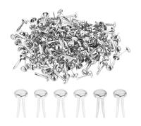 PATIKIL 1000 PCS Fermagli In Ottone Per Carta Mini Puntine Metalliche Pastello Testa Tonda Per Scrapbooking Lavoretti Creativi Fai Da Te, Colore Argento, 5 X 9 Mm
