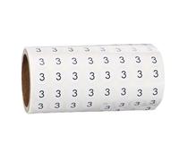 PATIKIL 1000 Pezzi Adesivi Numerici 0.4" Mini Numeri 3 Etichette Nero | Numeri Adesivi Rotondi Piccoli Etichette Adesive In Vinile Cerchi Decorativi, 1 Rotolo Puntini, Per Album Poster