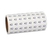 PATIKIL 1000Pcs Adesivi Numerici 0.4" Mini Adesivi Numero 42 Etichette Numeriche Piccole Adesivi Rotondi In Vinile Autoadesivi Decalcomanie Cerchietti 1 Rotolo Per Album Poster Nero