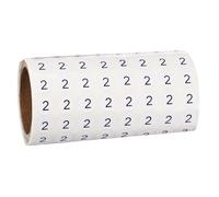 PATIKIL 1000Pezzi Adesivi Numerici 0.4" Mini Numero 2 Etichette Numeriche Piccole Etichette Rotondo In Vinile Autoadesive Decals Cerchietti 1 Rotolo Puntini Per Album Poster Nero