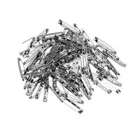 PATIKIL 100Pezzi Spilli per Badge, Spilli a Barra di Sicurezza da 40mm per Cartellini con Nome con Schienale Piatto per Vestiti Lavoretti Creativi, Nero
