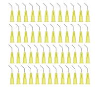 PATIKIL 100pz 11mm 20G Aghi Erogatori a Punta Smussata con Ago Piegata Ago di Erogazione Industriale Aghi Laboratori Scientifici per Riempimento di Inchiostro Liquido, Giallo