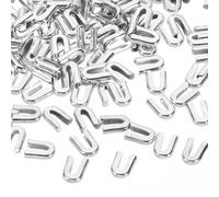 PATIKIL 100Pz 5mm 3/16" Larghezza Spirale Punte per Stecche per Cucire, Punte per Stecche Corsetto Acciaio Carbonio Zincato Coperture estremità per Abito Sposa Costume, Tono Argento