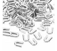 PATIKIL 100Pz 6mm 1/4 Pollici Larghezza Spirale Punte per Stecche per Cucire, Punte per Stecche Corsetto Acciaio Carbonio Zincato Coperture estremità per Abito Sposa Costume, Tono Argento