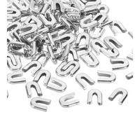 PATIKIL 100Pz 8mm 1/3 Pollici Larghezza Spirale Punte per Stecche per Cucire, Punte per Stecche Corsetto Acciaio Carbonio Zincato Coperture estremità per Abito Sposa Costume, Tono Argento