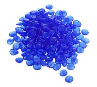 PATIKIL 100pz Bagliore Rocce 13-17mm Bagliore Sassolini Decorazione Buio Luminoso Pietre Decoro Fai-da-Te Decorativo Scuro Blu per Giardino, Vaso Pianta, Pesce Serbatoio