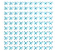 PATIKIL 100Pz Farfalle Decorative, Farfalle per Artigianato da 1.2" Kit Farfalle per Decorazioni Parete Fai da Te per Casa Abbigliamento Matrimonio, Blu