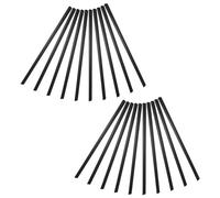 PATIKIL 10mm Barre di Rilegatura, 20 Pezzi Barre di Rilegatura in Plastica con Scorrimento Capacità 70 Fogli per Copertine Rapporti Ufficio Studio, Nero