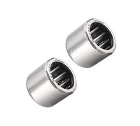 PATIKIL 10mm Foro 14mm OD 12mm Larghezza Ago Rulli Cuscinetti, 2pz Cromo Acciaio Aghi Acciaio Gabbia Un Modo Frizione Cuscinetto