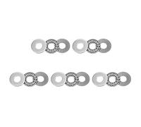 PATIKIL 10mm Foro 24mm OD 2mm Larghezza AXK1024 Pressione Ago Rulli Cuscinetti con Rondella 5pz