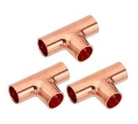 PATIKIL 10mm ID 1mm Spessore Raccordo in Rame a T, 5pz 99,9% Vie Puro Raccordo per Tubo in Rame Connettore Tubo a Raggio Corto con Connessione a Saldare a Caldo
