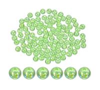 PATIKIL 10mm Perline Acriliche Tonde, 100 Pcs Colori Ab Spaziatrici Tonde Con Fori Perline Sciolte All'Ingrosso per Fai Da Te Craft Orecchini, Trasparente Verde Chiaro