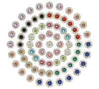 PATIKIL 10mm Strass A Forma di Girasole con Base in Metallo, 150 Pz Strass per Decorazioni Cristallo Vetro Base Metallo Fiore Artiglio Strass per Abbellire Abiti E Creazioni, 13 Colori